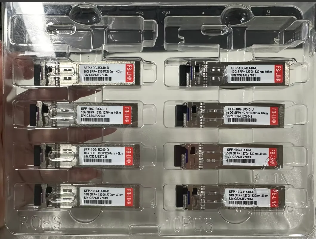 Фото BIDI 10G SFP+ 10-80 км 1270 нм 1330 нм SMF LC оптический модуль приемопередатчика, совместимый с коммутатором Cisco Mikrotik Mellanox №4