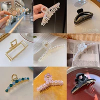 summer the new tide of pearl pin female head web celebrity large shark catch clip clip hair hairpin headdress accessories women