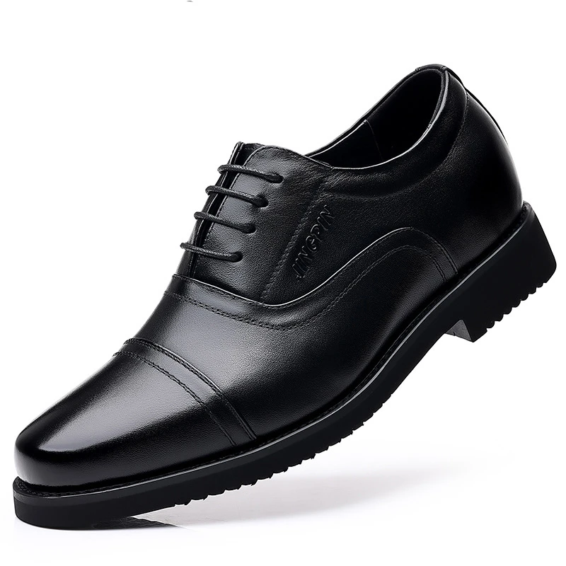 

New Men's Heightened 6cm Leather Shoes High Luxury And Comfortable Business Shoes Wedding Banquet Shoe