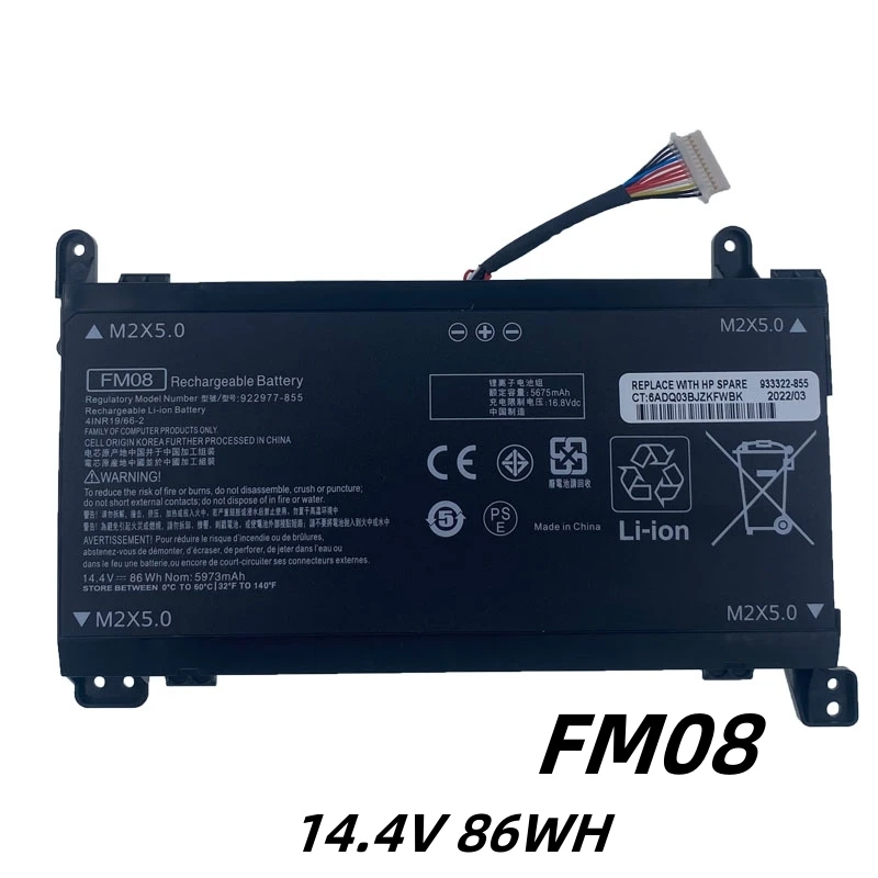 

FM08 14,4 V 86WH Аккумулятор для ноутбука HP Omen 17-an014ng 17-an013TX 17-an014TX TPN-Q195 922753-421 922977-855