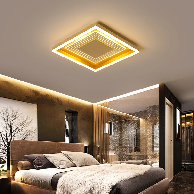 

LED Modern Chandelier Lights For Bedroom Foyer Study Room Round Square Luxury Lamps home Deco Lighting Luminaire AC 90-260V