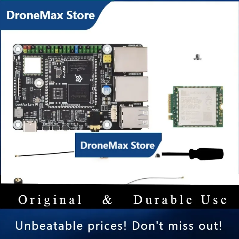 Фото DroMaLuckfox Lyra Pi Linux SBC - Трехъядерный процессор A7, Wi-Fi 6/BT5.2, MIPI DSI, поддержка 4G LTE, Rockchip Matrix IO, опция EMMC/MicroSD. №2