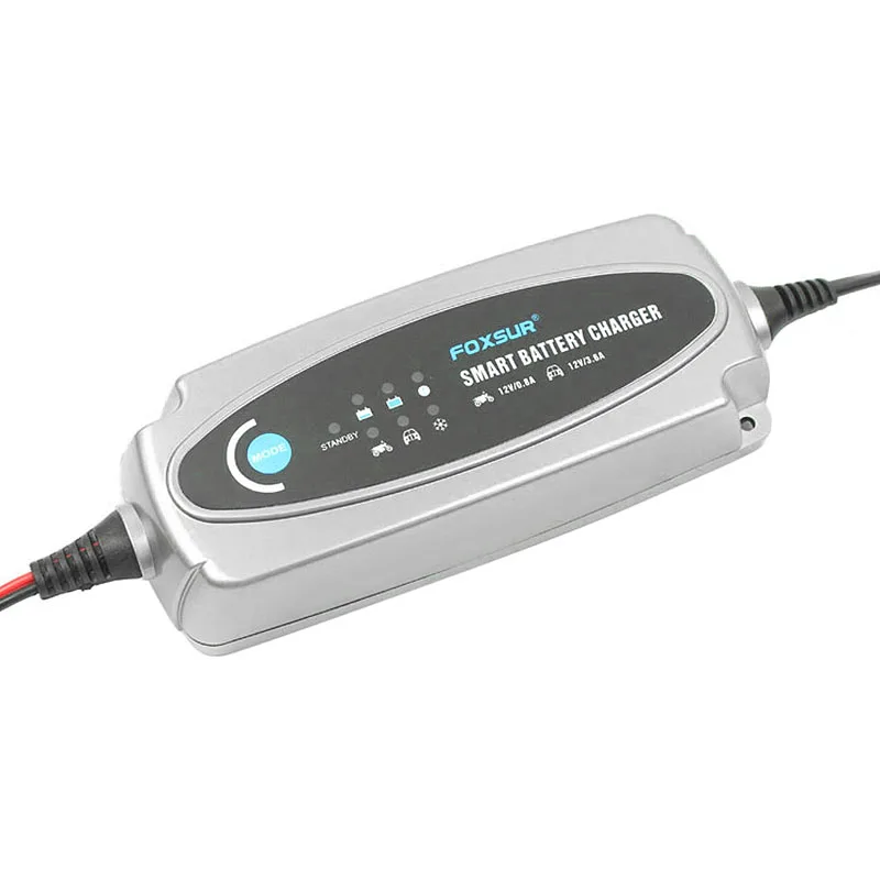 FOXSUR 12V 0.8A/3.6A умное зарядное устройство для аккумуляторов свинцово-Кислотное