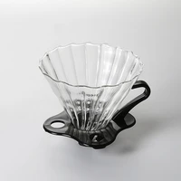 reusable glass coffee filter holder funnel baskets filter basket cup portable coffeeware tools coffee filter accessories