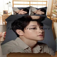 song joong ki kpop 3pcs duvet cover satin bedding set twin size 180x220cm bedspread nordic bed cover