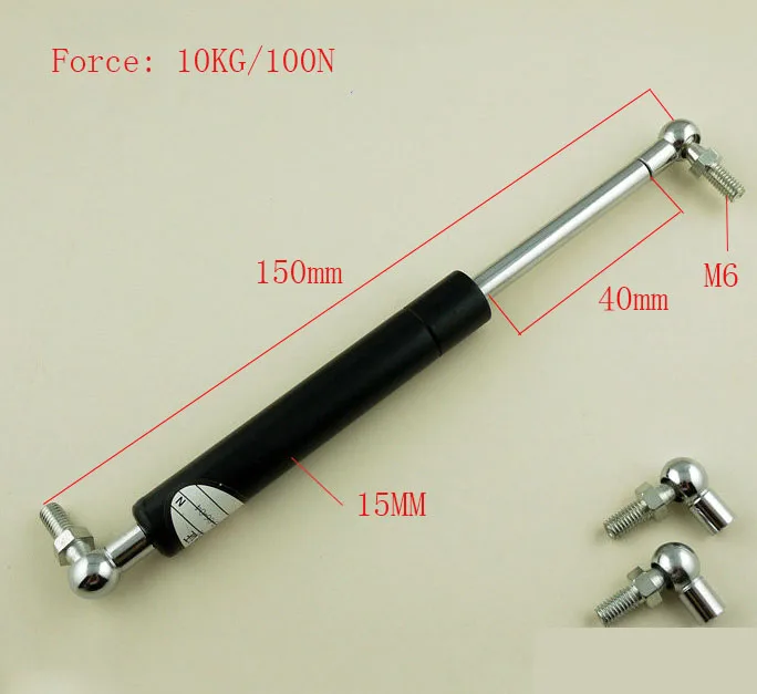 

free shipping 150mm central distance, 40mm stroke, Ball End Lift Support Auto Gas Spring, Shock absorber 10n