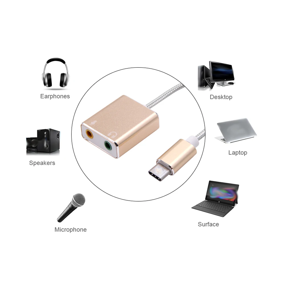WYMECT USB аудио адаптер серебристый