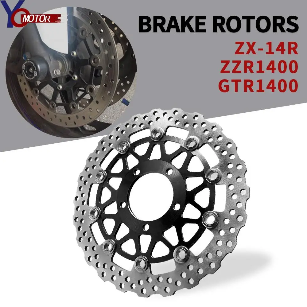 For KAWASAKI ZX 14R ZZR1400 GTR1400 2006-2014 ZZR 1400 ZX14R Motorcycle Accessories Brake Disc Stainless Steel Moto Brake Rotors