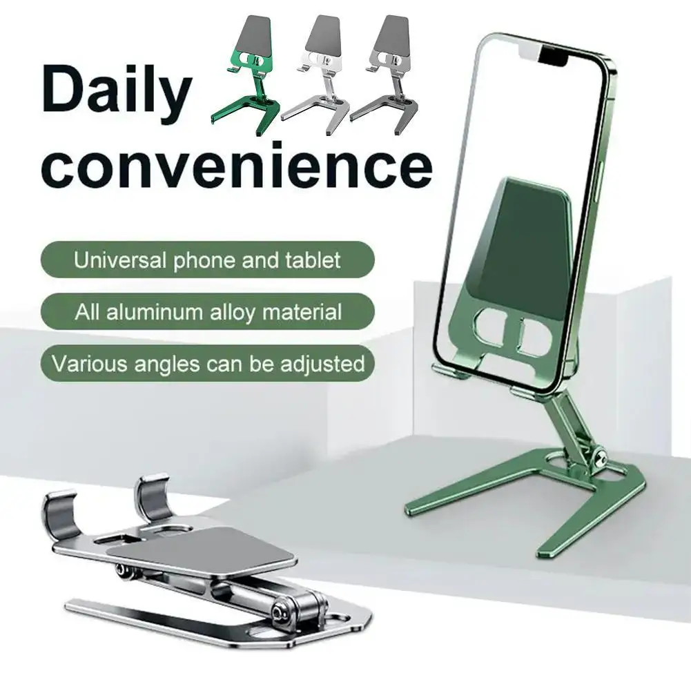 

Mobile Phone Holder Metal Tablet Stand Mobile Phone Holder Folding Bracket Ergonomic Angles Adjustable Non-slip Desk Stand