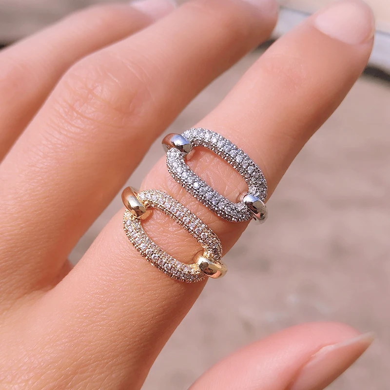 

Женское Обручальное кольцо, готическое простое ажурное кольцо с квадратными вставками из фианита, необычное свадебное Ювелирное Украшение