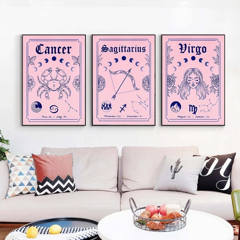 

Painting Wall Art HD Prints Constellation Nursery Poster Modular Astrology Canvas Home Decor Water Star Pictures For Living Room