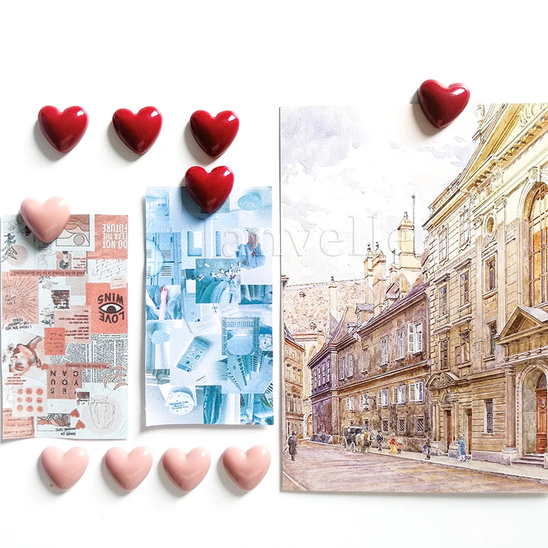 10PCS любовь сердце милый мини магнит 18 мм маленький холодильник фото стены сувенир