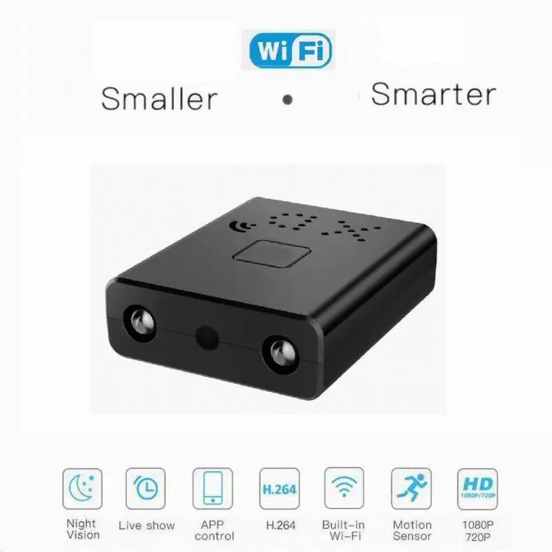 

IP Camera HD1080P Home Security Wireless Wifi Mini Camera Small CCTV Infrared Night Vision Motion Detection SD Card Slot Audio