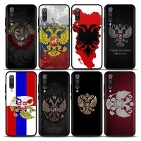 phone case for xiaomi mi a2 8 9 se 9t 10 10t 10s cc9 cc9e note 10 lite pro 5g tpu case cover heraldic two headed eagle albania