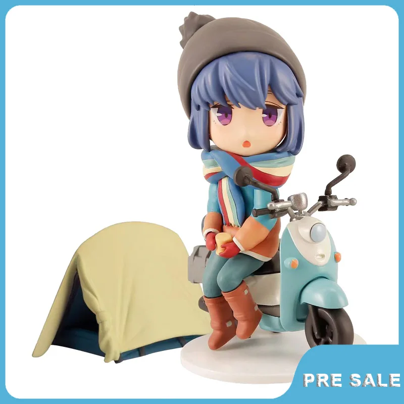 

Anime Yurucamp Season 2 Action Figure Rin Shima Original Hand Made Motorcycle Tent Q Version Toy Peripherals Gifts