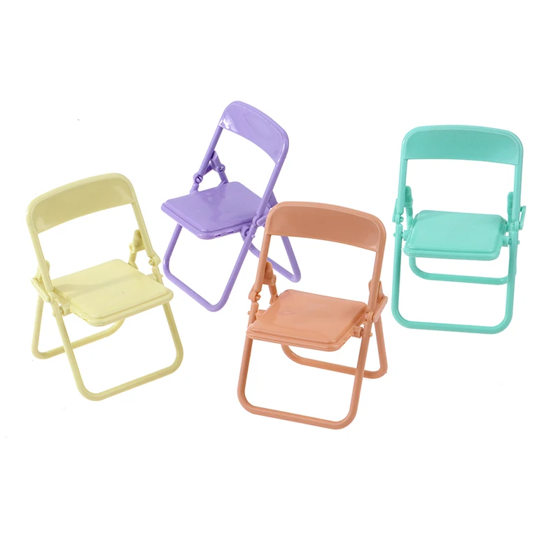 

1Pc Mini Chair 1:12 Dollhouse Miniature Chair Armchair Folding Chair House Decor
