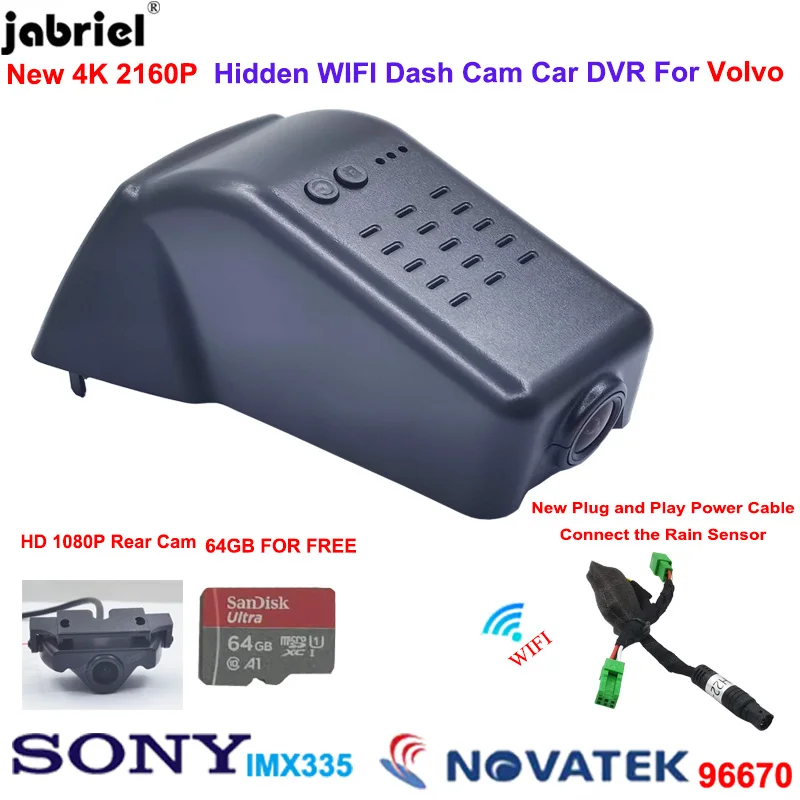 	2160P 4K 2K Wifi Dash Cam Rear	