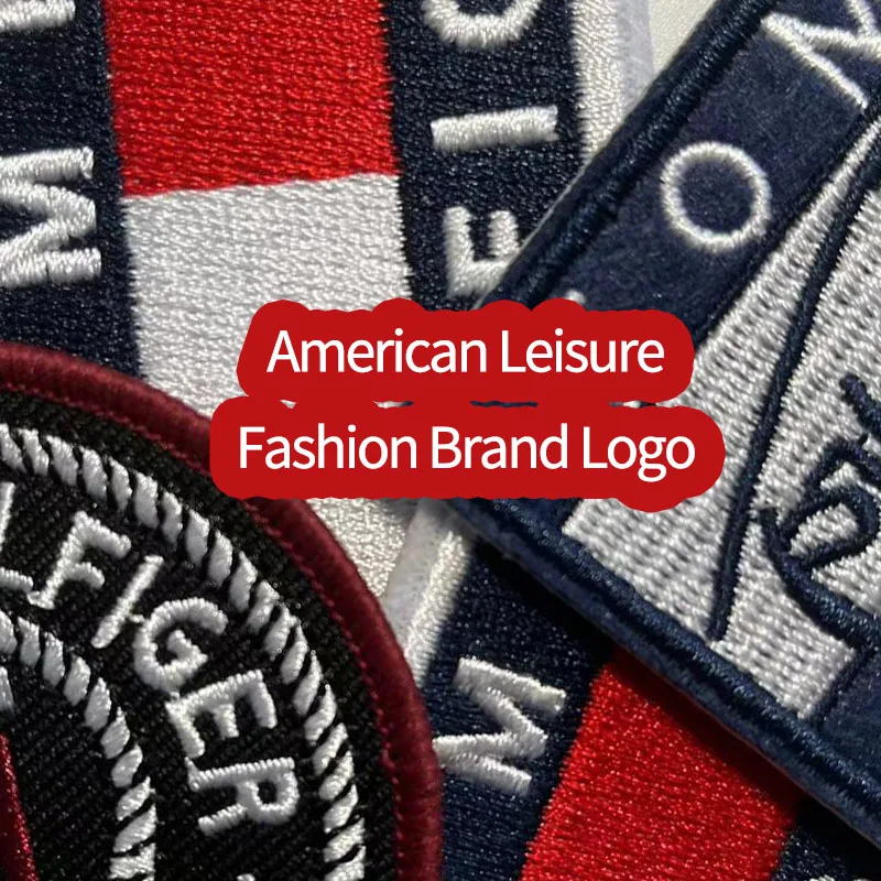 

5pcs Casual Coat Pants White Red Adhesive Ironing PatchesAmerican Classic and Cool Fashion Brand Logo Embroidery Cloth Stickers