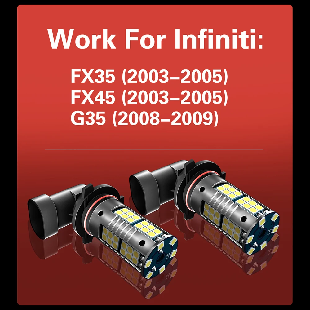 2шт светодиодная лампа противотуманного света HB4 9006 Canbus Error Free для Infiniti FX35 FX45 2003-2005 G35 2008-2009 on.