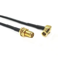modem coaxial cable rp sma female jack nut switch smb female jack right angle connector rg174 cable 20cm 8 adapter new