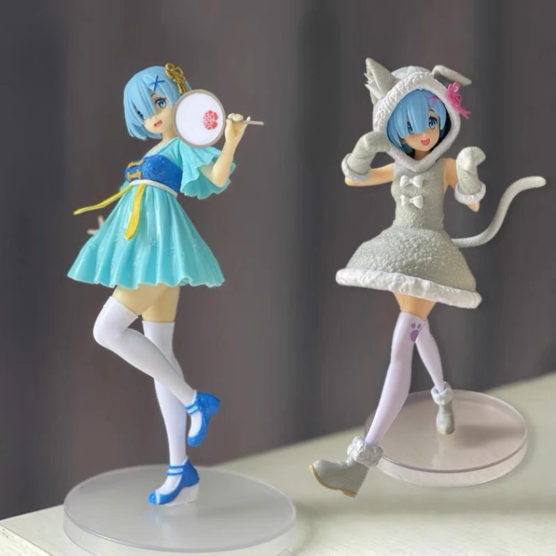 

Фигурка Rem Ram Re:Life In A другой мир от нуля, аниме фигурка, кавайная девушка, платье, фигурка Rem Статуэтка из ПВХ, Коллекционная модель, игрушки