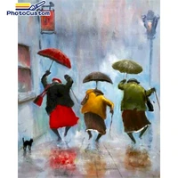 photocustom diy painting by number figure pictures by numbers rain kits drawing on canvas hand painted paintings gift home decor