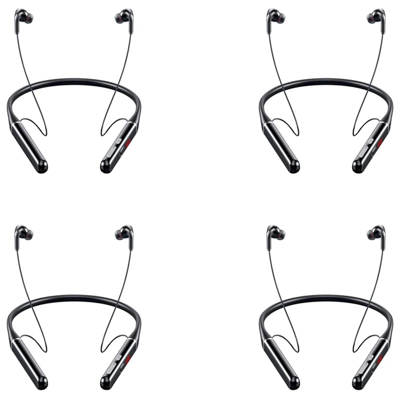 

4X S650 100 Hours Bluetooth Earphones Stereo Wireless Bluetooth Headphones Neckband Noise Cancelling