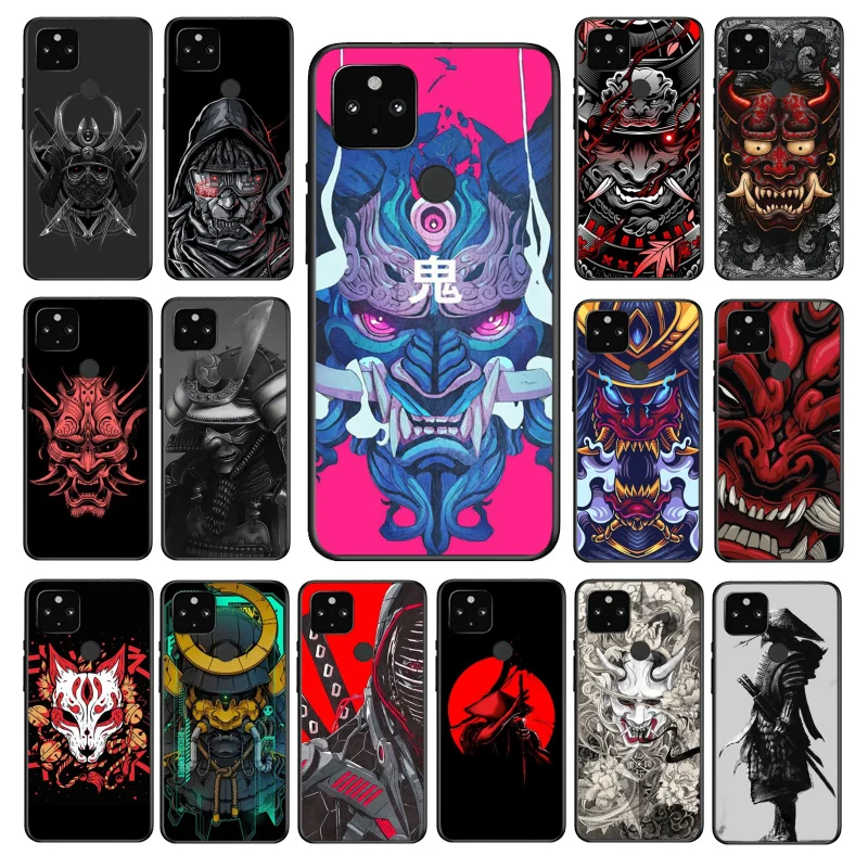 

Japanese Samurai Oni Mask Anime Phone Case for Google Pixel 7 Pro 7 6A 6 Pro 5A 4A 3A Pixel 4 XL Pixel 5 6 4 3 XL 3A XL 2 XL