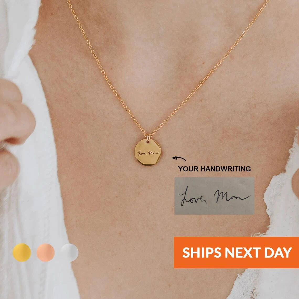 13 мм настоящее ожерелье с рукописным текстом, индивидуальная подпись, ювелирные изделия, памятный подарок, памятные подарки, персонализированные монеты, диск