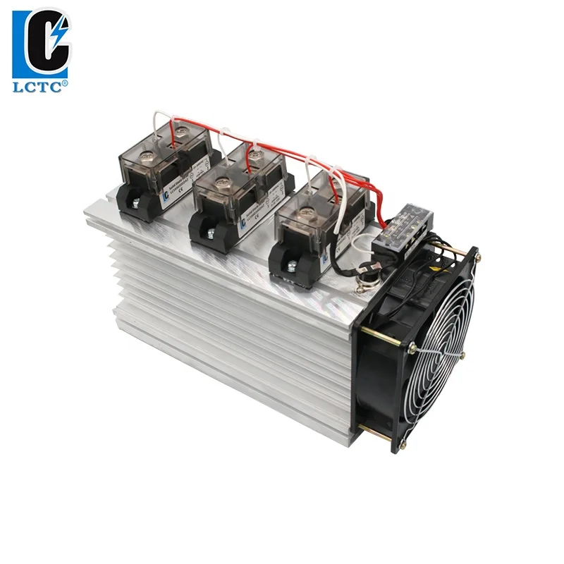

400A DA Industrial Three Phase Solid State Relay Set With Heat Sink And Fan