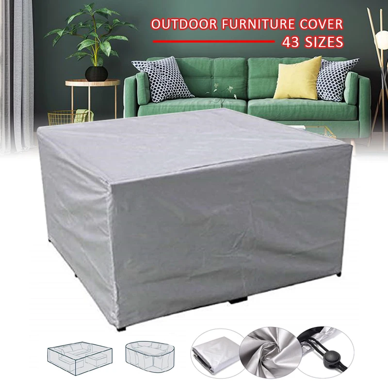 

10 Sizes Outdoor Furniture Cover Waterproof Rain Snow Dust-Proof Anti-UV Table Chair Sofa Cover Garden Patio Furniture Protector