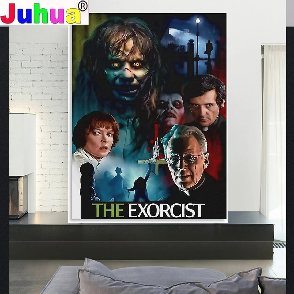 

Retro Horror Movie Diamond Art Painting New Collection 2022Full Drill Diy 5D Mosaic Embroidery Halloween Picture Home Decor