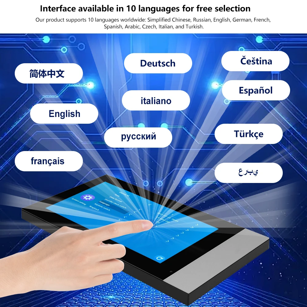 Визуальный домофон Tuya 7-дюймовый цветной умный экран высокой четкости с защитой