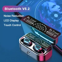 bluetooth 5 2 earphones 3500mah charging box wireless headphone 9d stereo noise reduction waterproof headsets with mic
