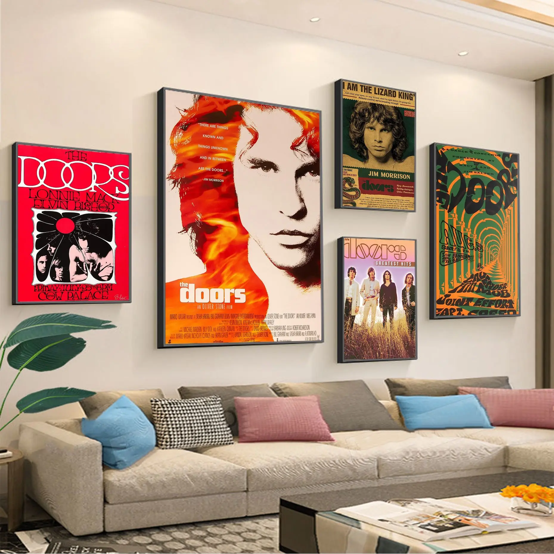 

The Doors Jim Morrison DIY Sticky Poster Vintage Room Bar Cafe Decor Decor Art Wall Stickers