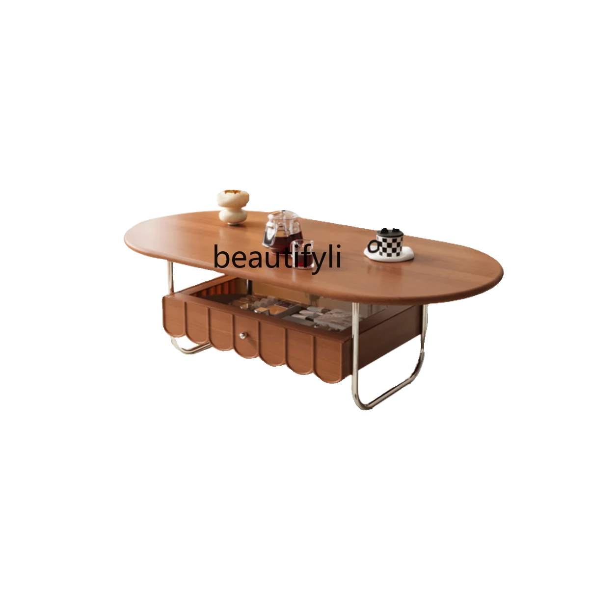 Простой маленький чайный столик для гостиной в стиле Xiaoli дома Овальный