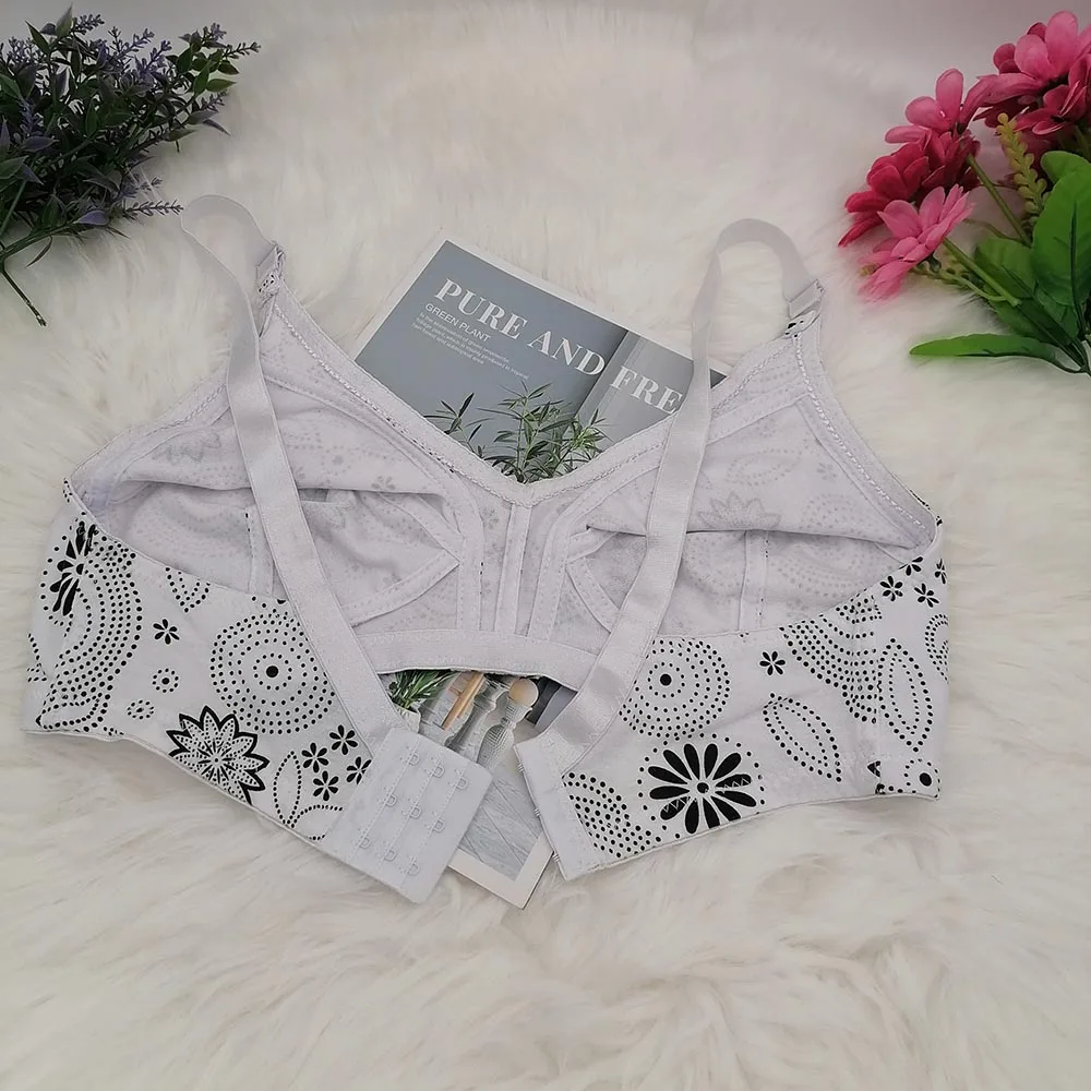 Женский беспроводной бюстгальтер с большой чашкой хлопковое нижнее белье полным