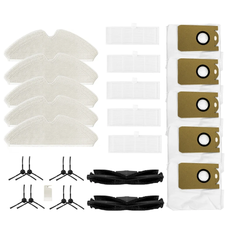 

For Proscenic M7 Pro / Kyvol Cybovac S31 / HONITURE Q6 / Uoni V980 Plus Robot Vacuum Main Brush Dust Bag Replacement