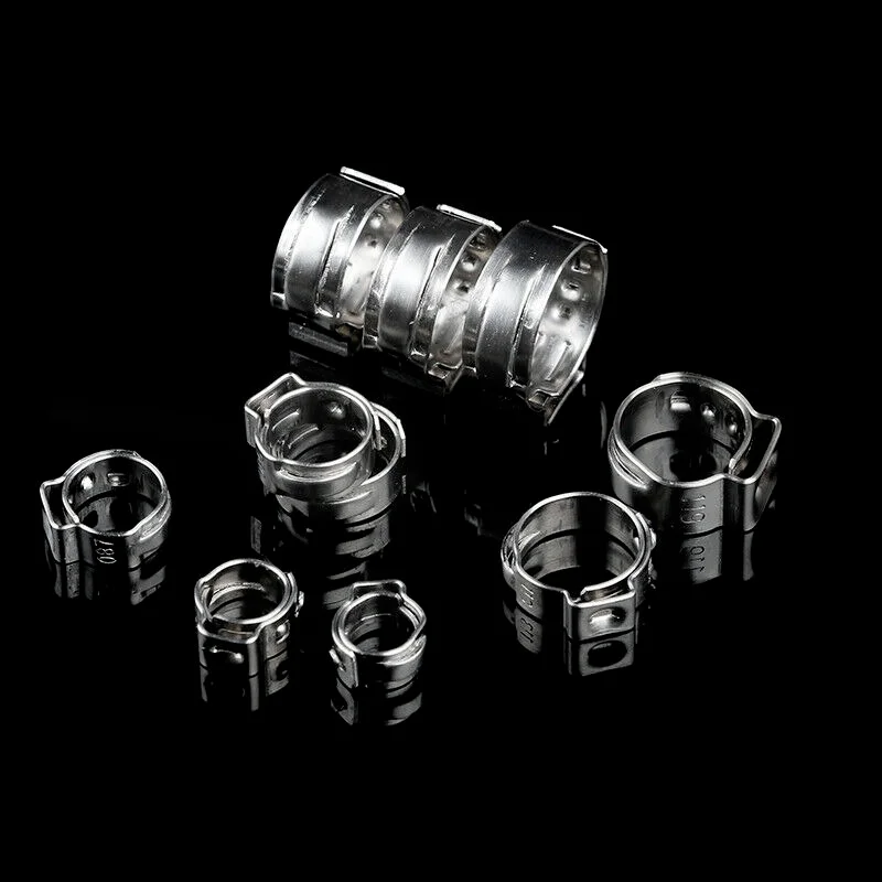 100 штук в штучной упаковке набор из нержавеющей стали с одним ушным кольцом +