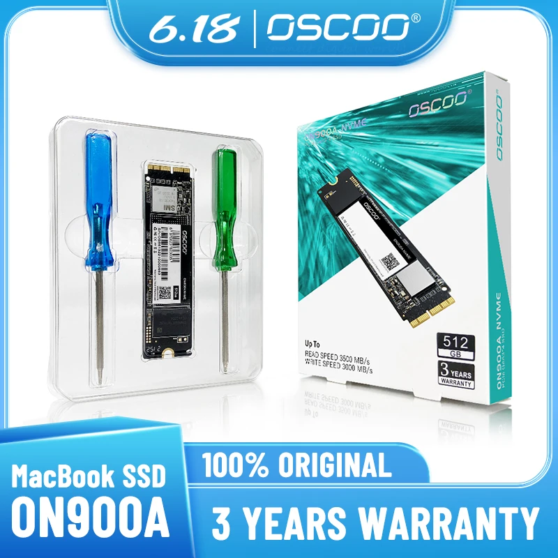 OSCOO M.2 SSD 256GB 512GB Disco Duro SSD For Macbook Air A1465 A1466 Hard Disk M2 For Mac Pro A1502 A1398 A1481 iMac A1418 A1419