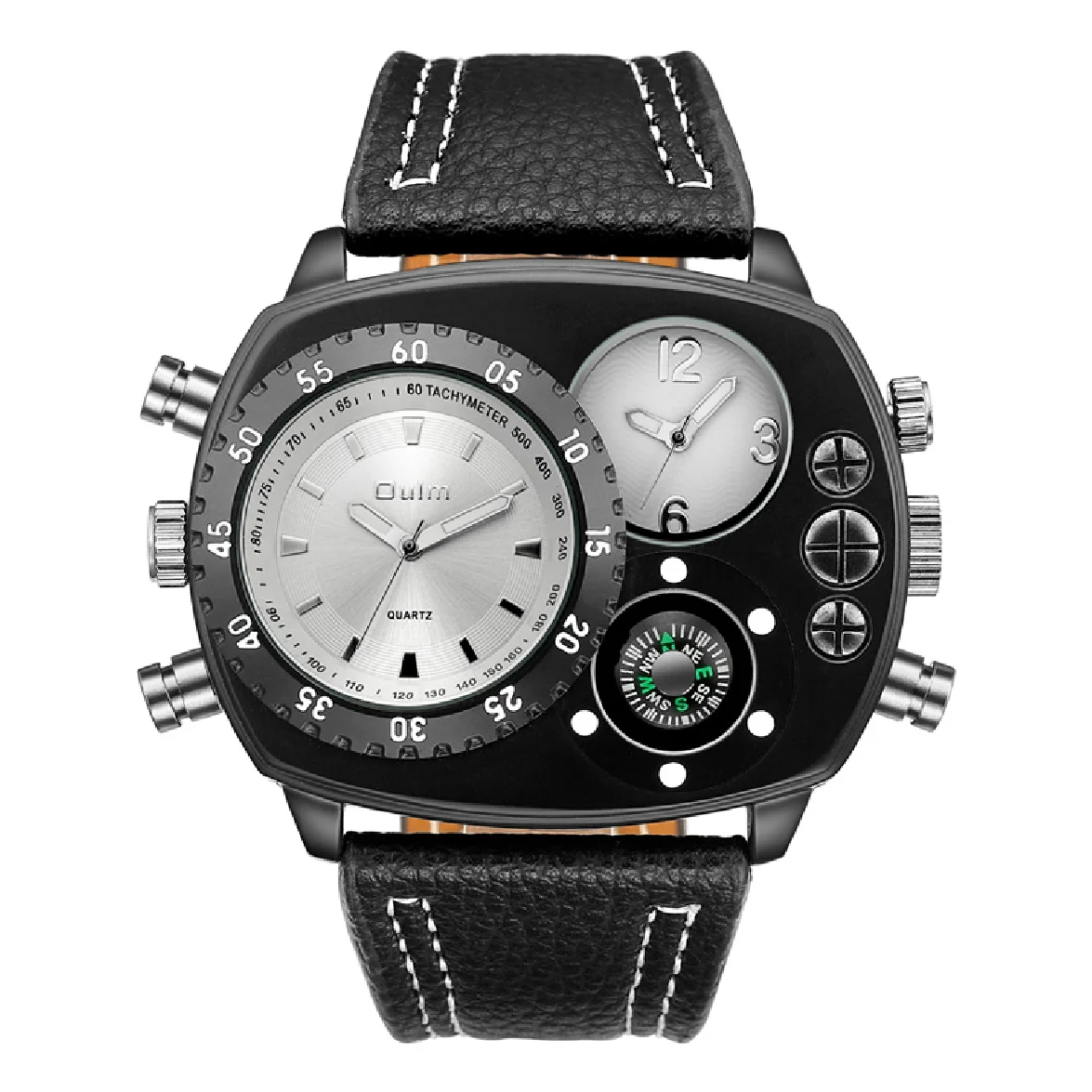 

2021 Mens Watches Leather Strap Waterproof Watch For Men Oulm Top Brand Luxury Sports Men Quartz Wristwatch Relogio Masculino