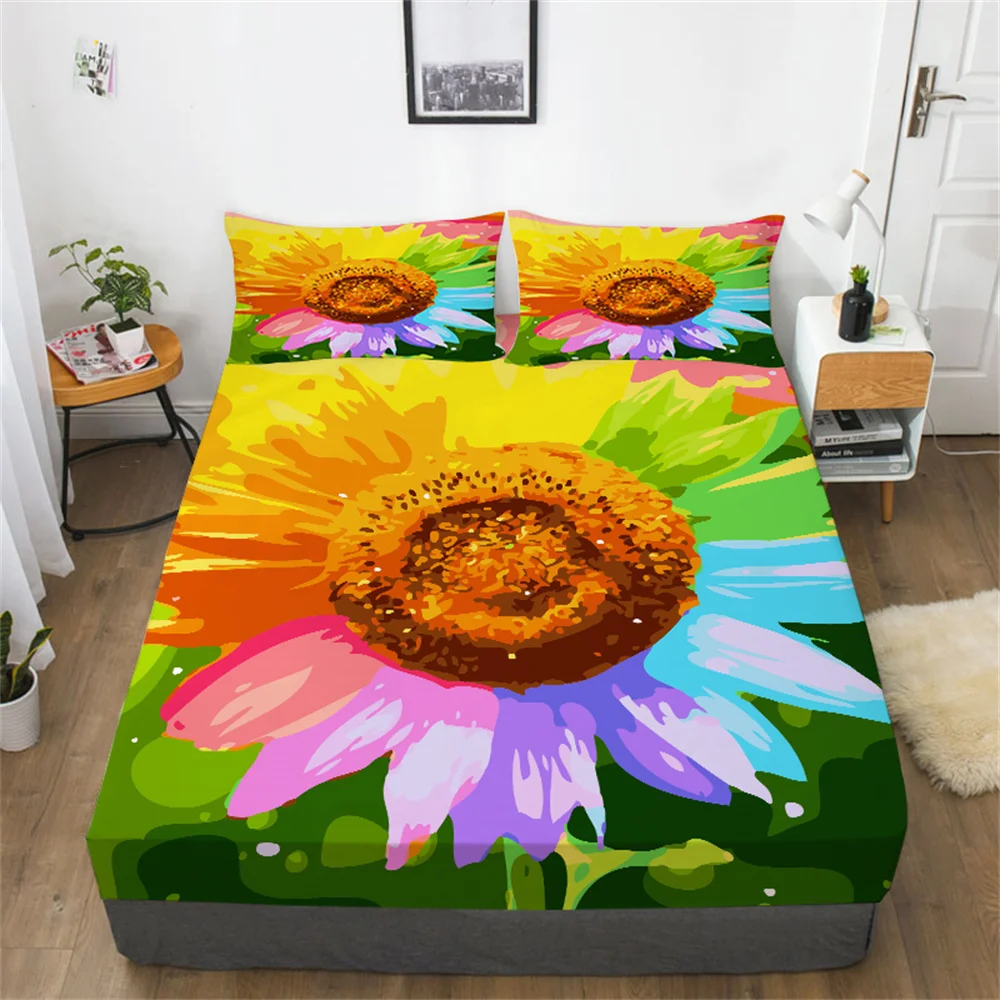 Комплект постельного белья с 3D подсолнухами для женщин и девочек комплекты