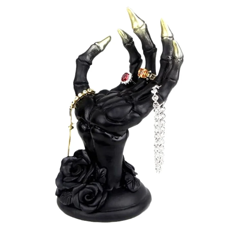 Дьявольская рука ужасов скульптура для хранения ювелирных изделий готическая