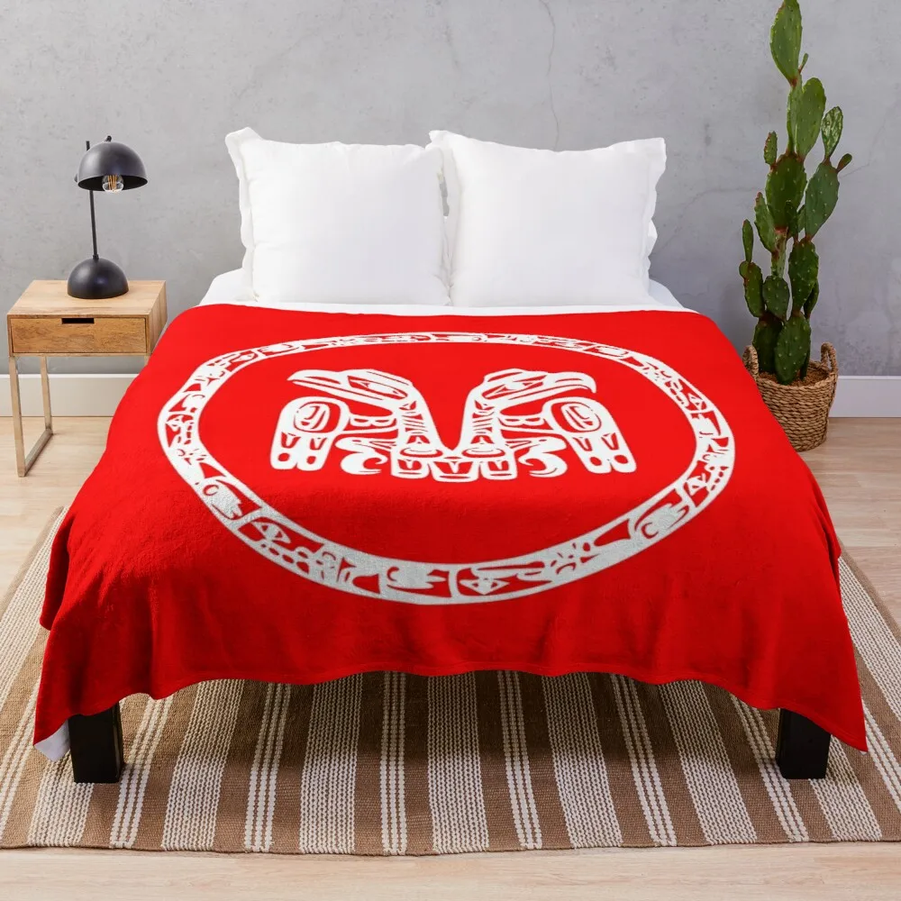 

Flag of the Haida Nation Canada Throw Blanket Beach Blanket Fluffy Blankets Large