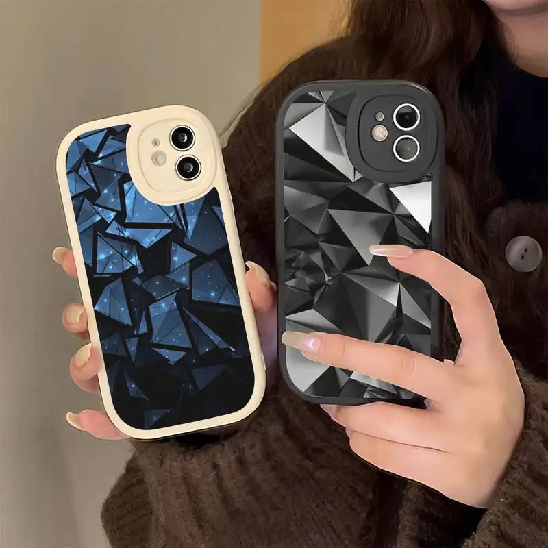 

Luxury Geometry Cool Phone Case Hard Leather Phone Case for iPhone 13 12 Mini 11 14 Pro Max Xs X Xr 7 8 Plus 6 6s Se 2022 Cover