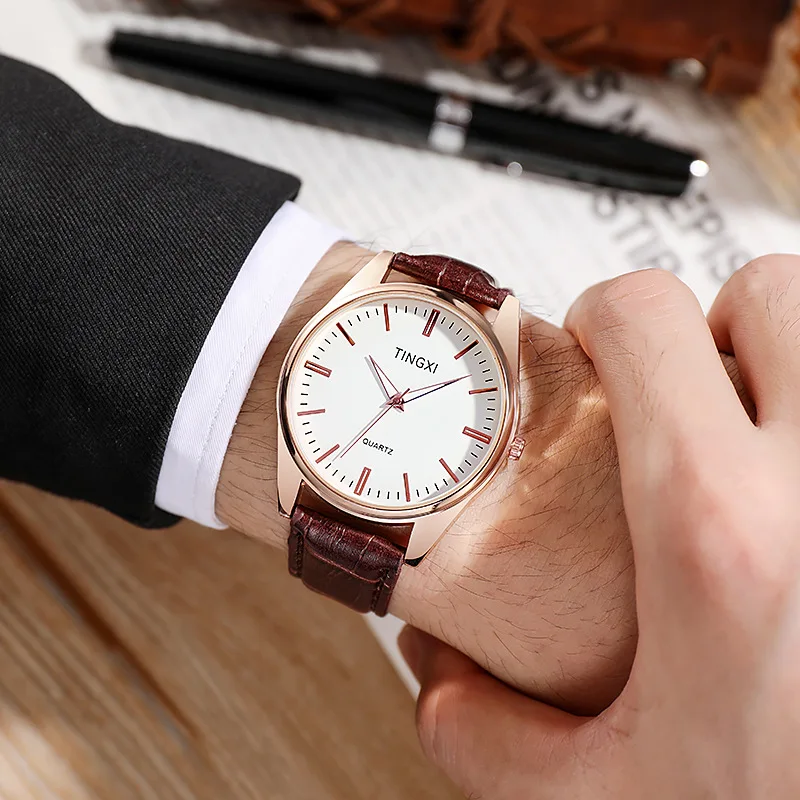

Men's Watches Casual Fashion Leather Strap Best Selling Products Quartz Wristwatches for Men Simplicity Business Affairs Gifts