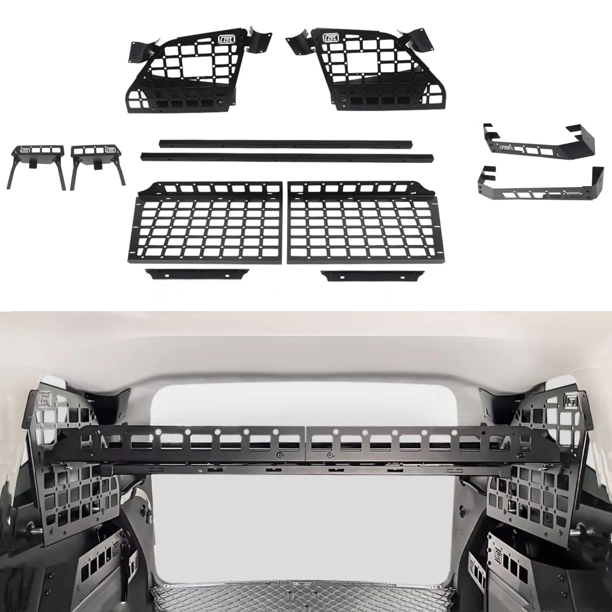 Для VW Volkswagen Atlas 2018-2024 Автомобильный задний багажник мягкая панель для хранения
