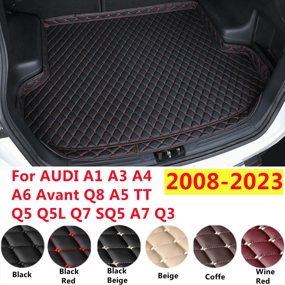 

SJ XPE кожаный Высокий Боковой автомобильный коврик для багажника для AUDI Q3 A3 A7 A4 SQ5 Q7 Q5 Q5L TT A6 Avant 2006-2023 авто задний вкладыш для грузового автомобиля