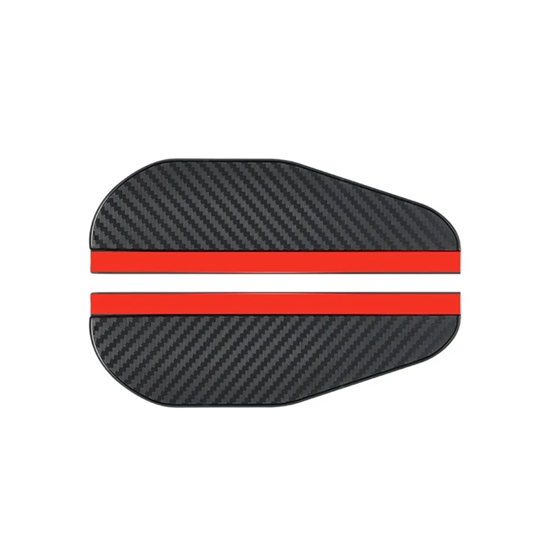 

2Pcs Rainbrow Thickened Carbon Fiber Texture Rearview Mirror Weather Shield Universal For Cars, Trucks And Suvs