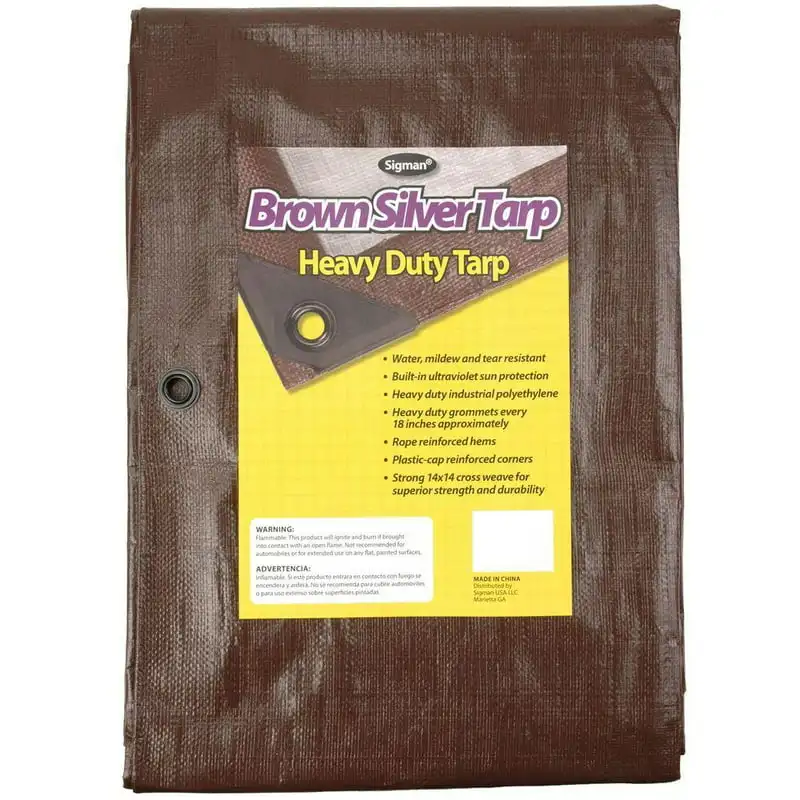 

12' x 20' Brown Silver Heavy Duty Tarp